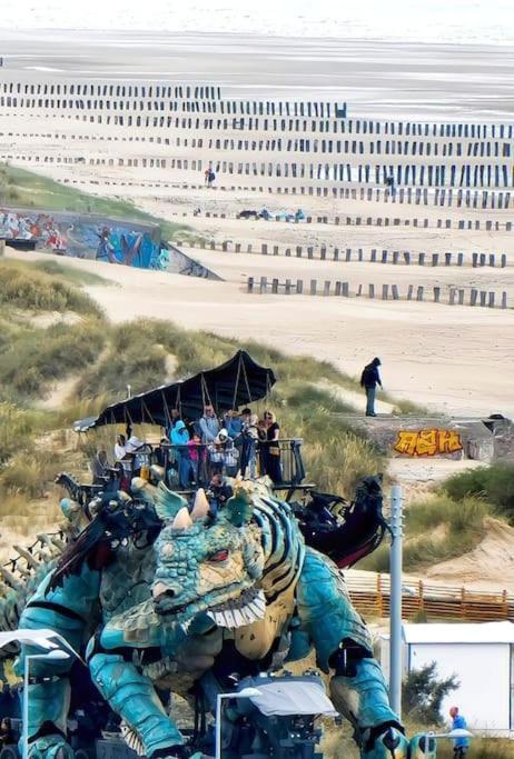 Le Clemenceau Appart-Calais Nord-Balcon-Plage Exterior foto